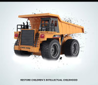 Camión Descargador RC Huina 534 Escala 1:18 Control Remoto 6CH 2.4G Aleación Juguete Para Niños Regalo De Vuelta a La Escuela - details 1