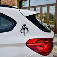 Pegatinas Reflectorizantes Para Coche PVC Diseño De Cabeza De Muerto Vivo Mandalorian Para Laptops Computadoras Motocicletas Y Accesorios De Casco - details 3