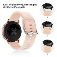 Correa De Silicona Para Samsung Galaxy Watch Active 2 3 4 5 pro 45mm 40mm 44mm S3 2 Compatible Con Galaxy Watch 7 FE 6 Anillo Universal Para Hombres Y Mujeres - details 10