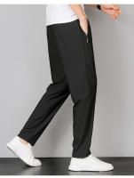 Pantalones De Seda Para Hombre De Verano Talla Grande 7XL Algodón Elástico Moda Casual Estilo Deportivo Con Bolsillos Cintura Media - details 5