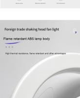 Ventilador de techo silencioso con iluminación y control remoto, control remoto e interruptor de pared, rotación de 360°, modos de luz, perfecto para sala de estar y dormitorio. - details 4