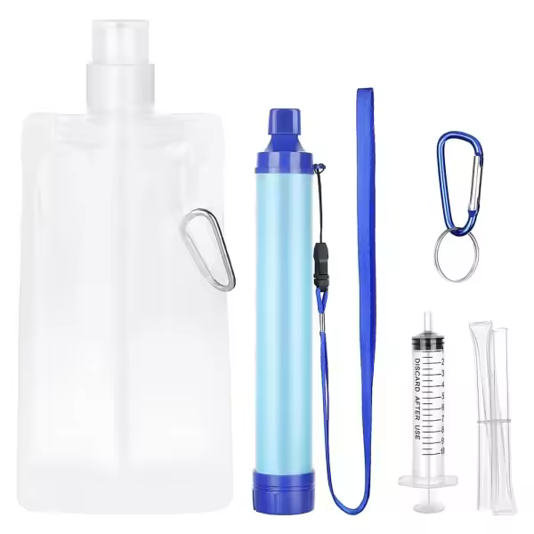 Pajitas de filtro Purificadoras de Agua portátiles para acampar - 1