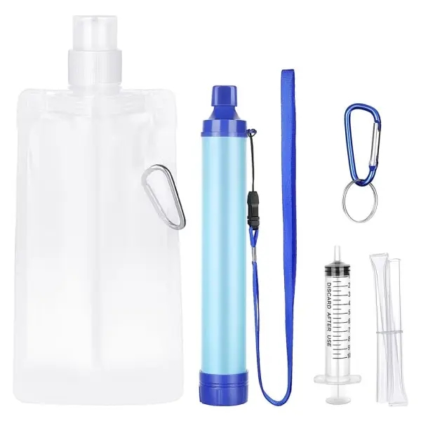 Pajitas de filtro Purificadoras de Agua portátiles para acampar - 1