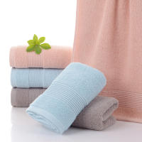 Toalla acanalada de algodón puro, color liso, para lavado facial, toalla doméstica, absorbente, gruesa, sin pelusa, de algodón doméstico. - details 3