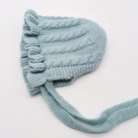 Gorro De Bebé Otoño Invierno Con Diseño De Volante Y Estampado Sólido Ajustable Para Niñas Cabeza Infantil Ropa De Bebé - details 6