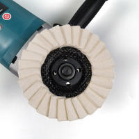 Rueda De Pulido De 125mm 5 Pulgadas Disco De Laminado De Piel Para Mecánica De Metal Pulido De Terciopelo Y Lana Para Brillo Y Cera - details 4