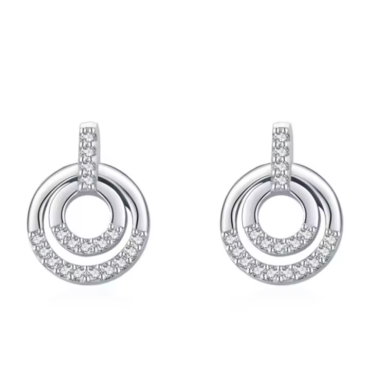 Zenyth-2 pendientes de plata S925 para mujer, elegantes y con estilo, OL, pendientes superllamativos, INS, Populares, pendientes de ciritas microincrustadas. - 1