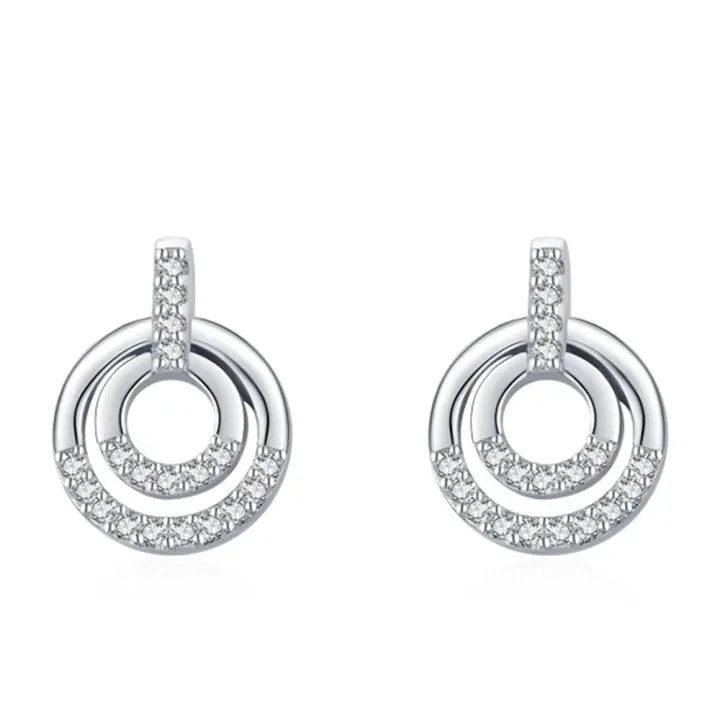 Zenyth-2 pendientes de plata S925 para mujer, elegantes y con estilo, OL, pendientes superllamativos, INS, Populares, pendientes de ciritas microincrustadas. - 1