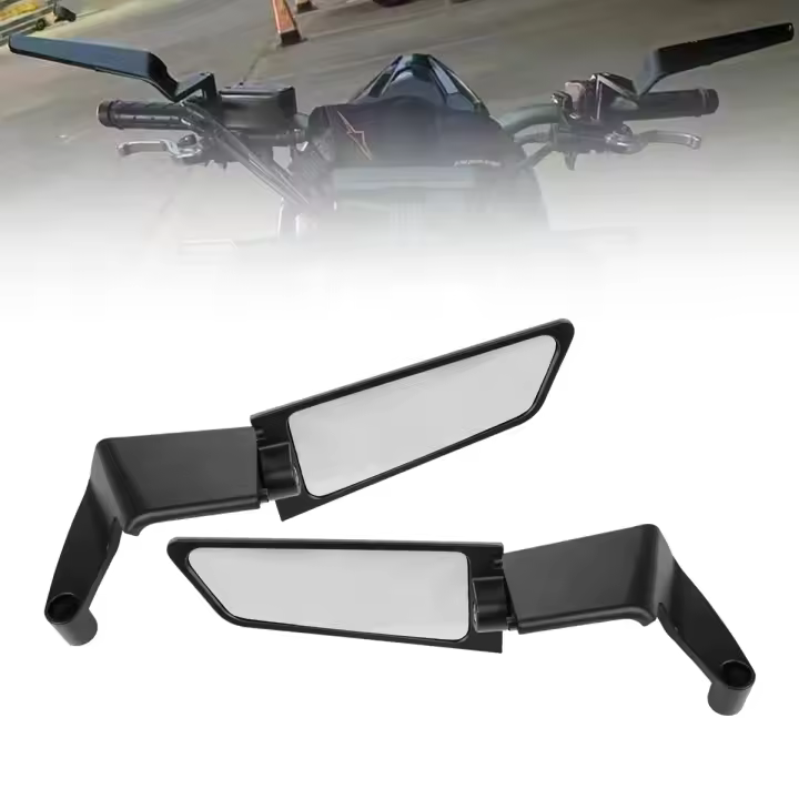 Espejo Retrovisor Rotativo Para Motocicleta Ducati Streetfighter V2 V4 V4 S Con Alas De Viento Y Luz LED Adaptador Para YAMAHA MT07 09 10 Accesorio De Aluminio - 1