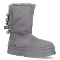 PuntoSalao Botas australianas altas de plataforma lazos para mujer color gris : lasbotas australianas de plataforma lazos para mujer color grisson las más cómodas y calentitas vuelven a estar de moda - details 2