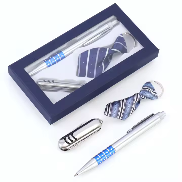 Pack de 6 a 30 unidades de Set de boligrafo, navaja y llavero de corbata, regalos para bodas invitados originales, detalles bautizo para invitados, recordatorios de boda para invitados, bodas ideas, Regalantes.com - 1