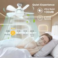 Ventilador De Techo 16 Pulgadas 2-en-1 Con Luz Y Control Remoto Luz Dimmable E27 Soporte Para Dormitorio Sala De Estar Cocina Oficina Baño - details 3