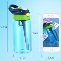Botella De Agua 480ml Para Niñas Con Tapa Y Pajita Portátil Para Viajes Y Gimnasio Deporte Y Fitness Bebida Fría Y Jugo - details 3