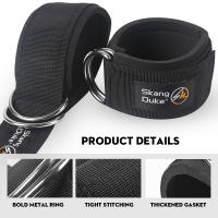 Banda De Tendón De Aquiles Ajustable De Doble Anillo Doble Ajuste Soporte De Entrenamiento De Pierna De Gimnasio Negro Rosa Tamaño Libre - details 2