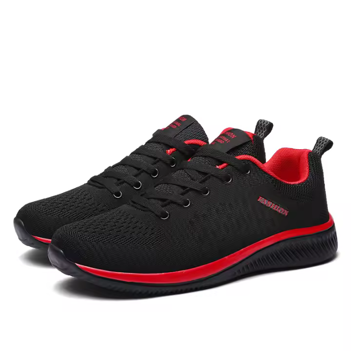 Zapatos De Correr Para Hombre Casual Ligeros Y Transpirables Zapatillas Deportivas Con Diseño De Tejido Respirable Para Caminar - 1