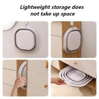 Grande Lavabo Plegable Portátil De Plástico Comprimido Para Uso Doméstico Y Viajes Lavado De Ropa Y Verduras - details 9