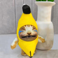 Colgante De Gato Banano Divertido Y Creativo Muñeco Bolsa Para Parejas Regalo Para Novias Llavero De Gato Banano - details 6