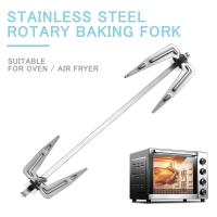 Soporte De Rotisserie Para Barbacoa Y Horno Air Fryer Con Palas Metálicas Resistentes Al Calor Para Peces Pollos Y Carne - details 0