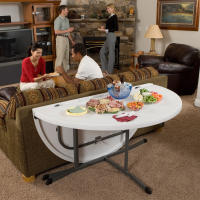 Mesa redonda plegable blanco Lifetime Ø152x75,5 cm - details 4