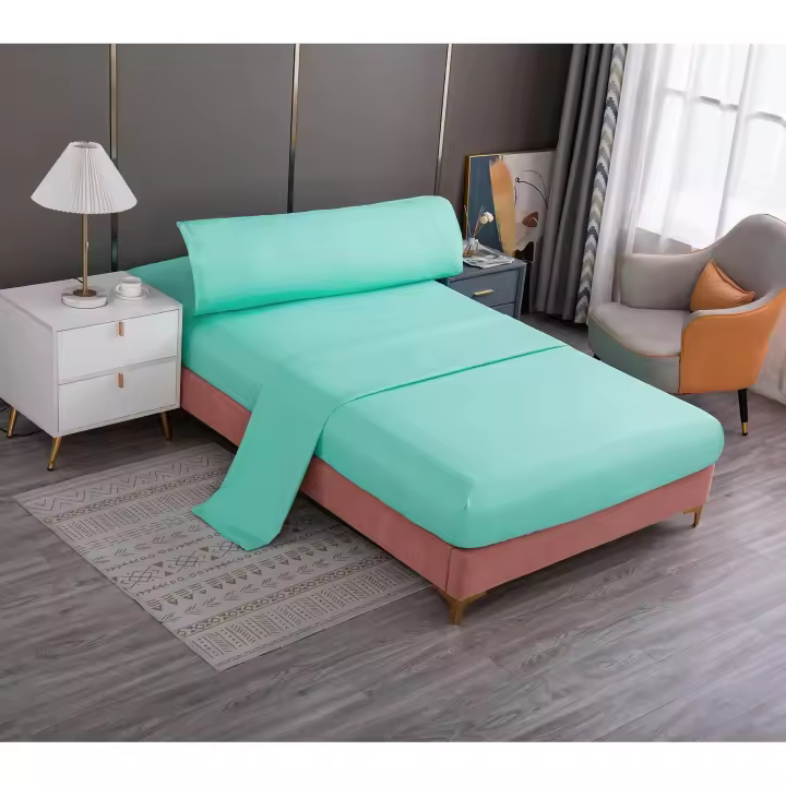 ILOVEHOMEJuego de Sábanas Verano Tacto Extrasuave - Juego de Cama 3 Piezas en Microfibra, incluye Sábana Bajera, Sábana Encimera y Funda de Almohada. -Tacto Sedoso para Camas de 90, 105, 135 y 150 cm. -Garantizado No Hace Bolitas - 1