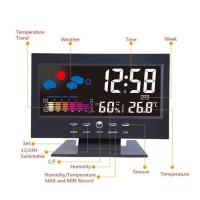 Reloj De Alarma Estación Meteorológica Pantalla Color De Pantalla Individuo Y Exterior Temperatura Humedad Voz Activada Reloj - details 2