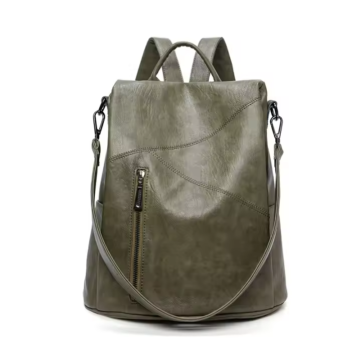 2023 Fashion Women Genuine Leather Backpacks Patchwork Cowhide Shoulders Bag Anti-theft Traveling College Daypacks For Girls - 1