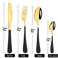 Juego De Comedor AJOYOUS De Acero Inoxidable Espejado 24 Piezas Cuchillo Fork Cuchara Platos De Cocina Utensilios De Plata - details 0