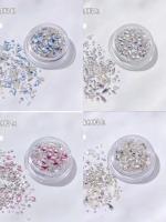 Set De 200 Piezas De Strass Para Uñas En Blanco Y Rosa Formas Variadas Cristales Planos Y Redondos Para Joyería Y Artesanía - details 0