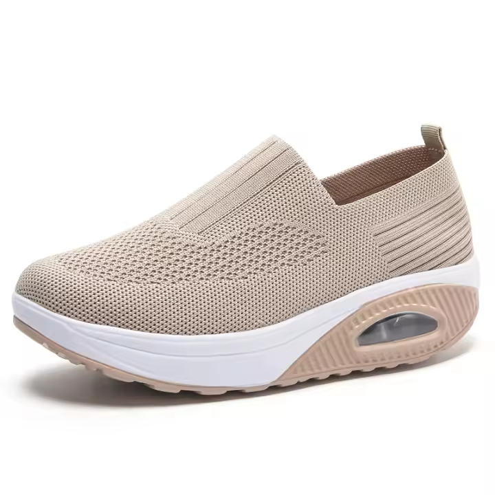 Zapatillas De Verano Para Mujer Moda Plataforma Sólida Colorido Zapatos Planos Casual Transpirables Tacón Bajo Para Caminar - 1