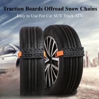 2PCS Cadenas De Nieve Para Coche SUV Traction Boards Offroad Reemplaza Placas De Recuperación Para Neumáticos Enfriados En Hielo Barro Sandía Para Carretera - details 1
