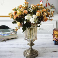 1PC Flores Artificiales De Cárnations Pequeñas Estilo Europeo Para Decoración De Hogar Fotografía Navidad Boda DIY Material Silken - details 4