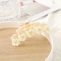 Pinza Para El Cabello Coreana De Acrílico Para Mujer Clip De Manta Floral Para Vacaciones De Verano Y Playa Estilo De Moda Decorativa - details 2