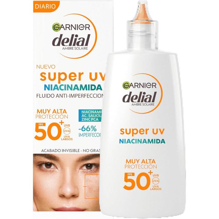GARNIER Delial Super UV Niacinamida Anti‑Imperfecciones SPF50+ 40 ml — oferta en Miravia