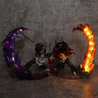 Figura De Anime Demon Slayergk 23cm Luz Destacada Tsugikuni Yoriichi Y Kokushibo Batalla Furiosa Estatua Decorativa Para Escritorio Regalo Para Fans - details 27