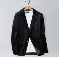 Chaleco De Veludo Para Hombre Casual Dos Botones Notch Lapel Traje De Novia Fiesta Casamiento Estilo Tuxedo Ajustado - details 4