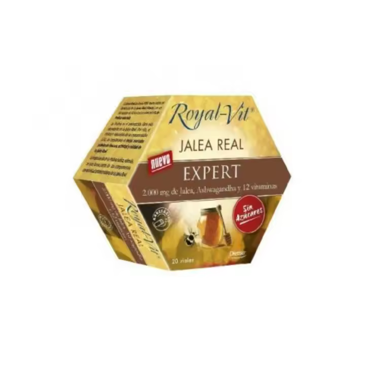 Dietisa ROYAL VIT EXPERT con Jalea Real y Ashwagandha para Bienestar y Vitaminas - 20 Viales Sin Azúcar - 1