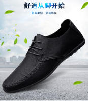Zapatos De Cuero Para Hombre Con Suelas Suaves Versátiles Para Todas Las Estaciones Tallas Grandes Moda Casual Para Jóvenes Zapatos De Conducción - details 1
