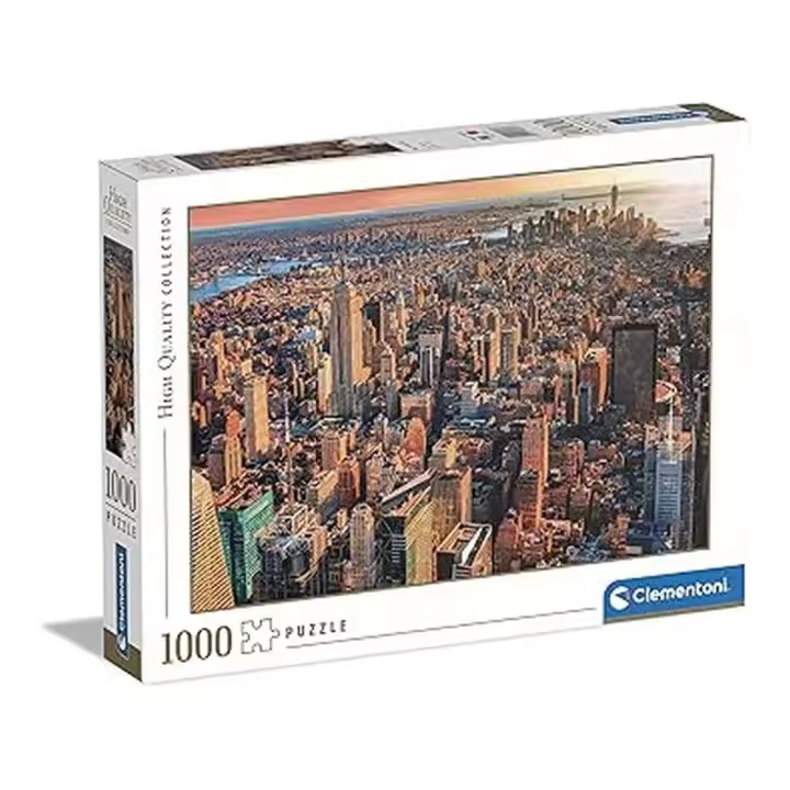 Clementoni Puzzle 1000 Piezas Paisajes Ciudades Nueva York Desde el Aire 39646 - 1