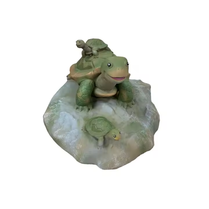 Estatua De Tortuga Madre Y Hijo En Resina Para Jardín Decoración Creativa Para Pila De Peces Y Roca Regalo De Acción De Gracias - 1