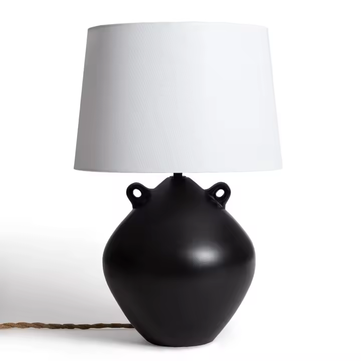 Ledkia Lámpara de Mesa Cerámica Cafuné Negro - 1