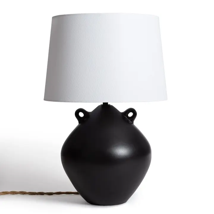 Ledkia Lámpara de Mesa Cerámica Cafuné Negro - 1
