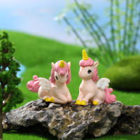 4pc Encantadores Unicornios De Animal Creativo En Dibujos Animados Adorno Miniatura PVC Para Manualidades Y Decoración - details 4