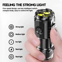 Linterna Portátil Super Brillante Con 3 LED Y Clip Para Pluma Y Imán En La Cabeza Batería Integrada Carga USB Para Emergencias Y Uso Al Aire Libre - details 3