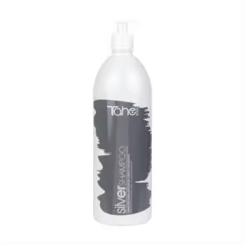 Tahe Silver Shampoo. Champú Corrector Del Tono para Cabellos blancos, grises, rubios o con mechas, 1000 ml - 1