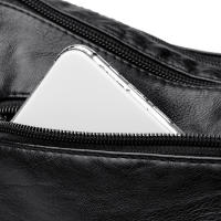 Bolso Bandolera Negro Con Correa Ajustable Y Compartimento Con Cierre De Cremallera Para Viajes Bolso De Hombro Para Mujer - details 7