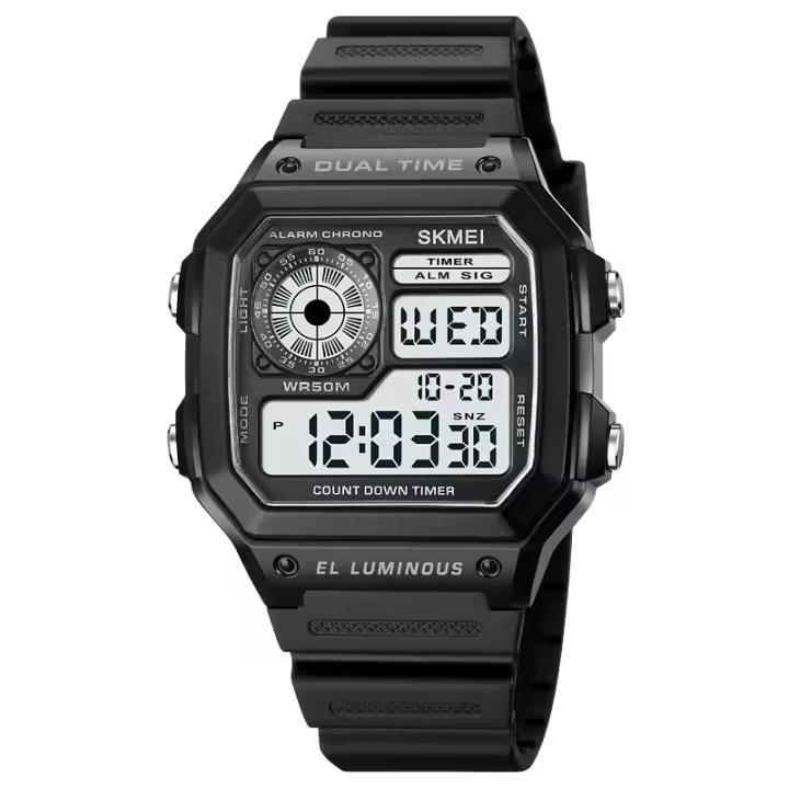 Reloj Deportivo SKMEI Japonés Digital Multifuncional Para Hombres Resistente Al Agua 5Bar Cronógrafo Reloj De Pulsera Con Luz Trasera Y Alarmas - 1