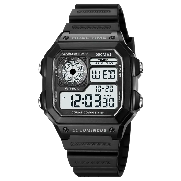 Reloj Deportivo SKMEI Japonés Digital Multifuncional Para Hombres Resistente Al Agua 5Bar Cronógrafo Reloj De Pulsera Con Luz Trasera Y Alarmas - 1