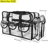 Bolsa de maquillaje, Bolsa de Cosméticos transparente, Bolsa de tocador impermeable y transparent with Correa para el hombre para Viajes a la playa - details 0
