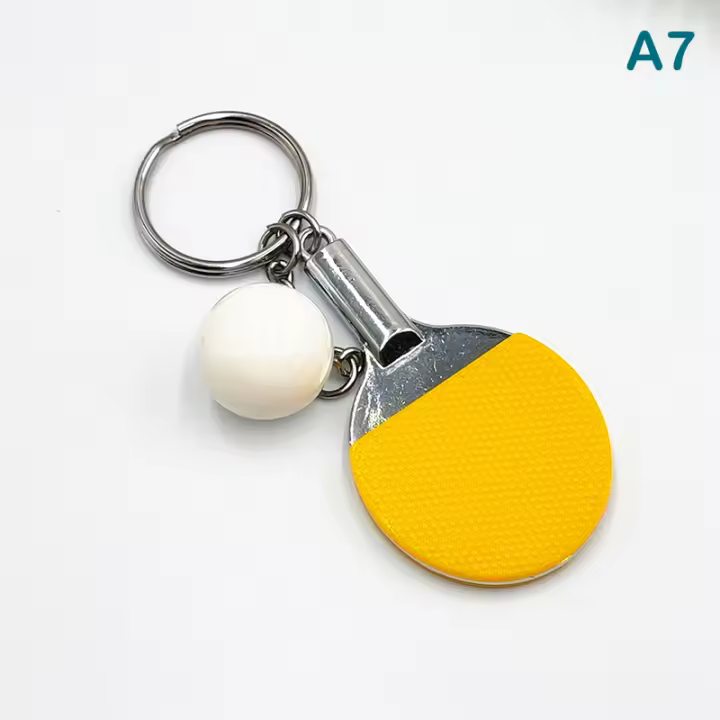 Llavero De Tenis De Mesa 1PC Pendiente De Llavero Simulación Mini Raqueta De Tenis De Mesa Adorno Para Bolsa Regalo Souvenir - 1