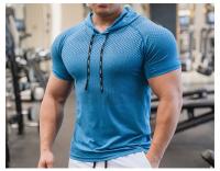 Sudadera De Carrera Para hombreQuick Drying Muscle Shirt Con Capucha Corta Para Gimnasio Y Entrenamiento Deportivo - details 9